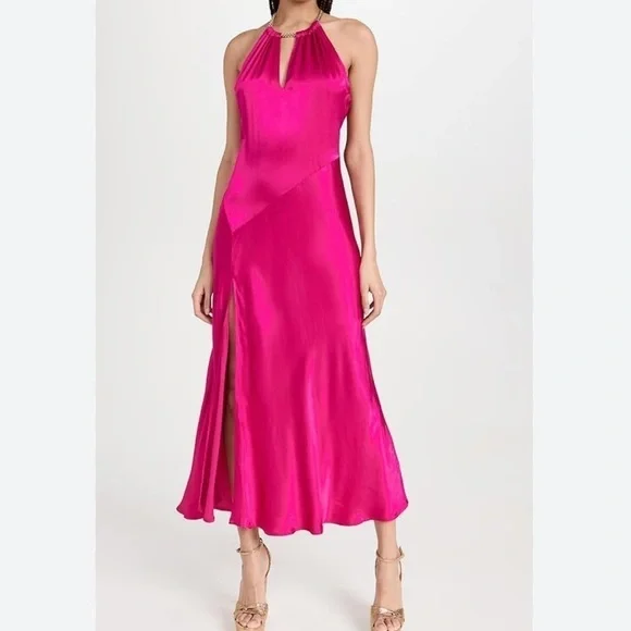 ASTR the label Women's Kazia Dress gold chain halter Size XL new with tag pink - Picture 12 of 12